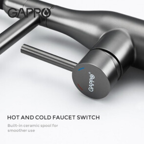Змішувач для кухні з гнучким виливом Gappo G4398-51 №3