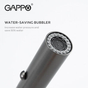 Змішувач для кухні з гнучким виливом Gappo G4398-51 №4