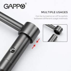 Змішувач для кухні з гнучким виливом Gappo G4398-51 №5