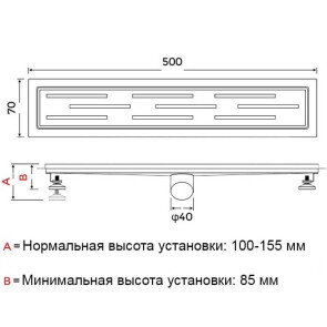 Душовою трап з нержавіючої сталі GAPPO G85007-1 №3