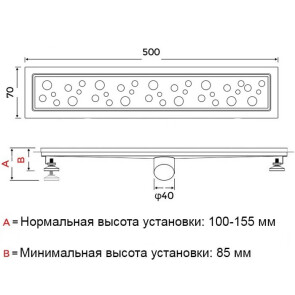 Душовою трап з нержавіючої сталі GAPPO G85007-2 №2