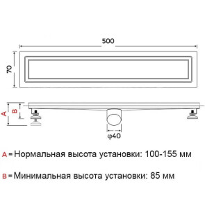 Душевой трап из нержавеющей стали GAPPO G85007-4 №2