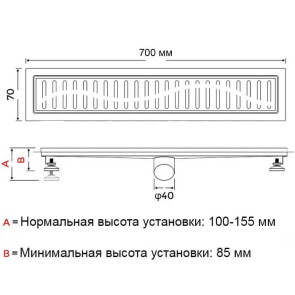 Душевой трап из нержавеющей стали GAPPO G87007-3 №2