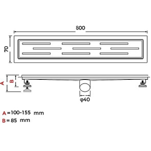 Душевой трап линейный Gappo G88007-1 №2