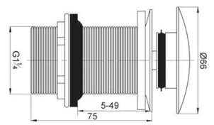 Клапан донный для раковины Click-Clack 1¼" 75мм WIRQUIN №4