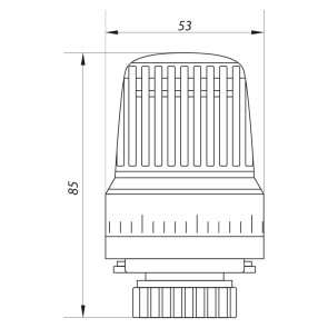 Термоголовка для радиатора M30x1.5 KOER KR.1330 №2