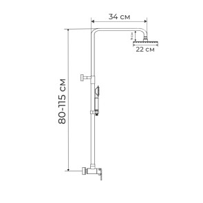 Душова колона зі змішувачем Haiba SIRIUS 003-J (HB0777) №2