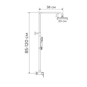 Душевая колонна со смесителем ZERIX LR72403-1 SUS304 (ZX2990) №2