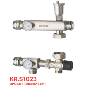 Змішувальний вузол KOER KR.S1023 (з термостатичним смесит. Клапаном) 1 "НР SUS304 (KR2957) №2