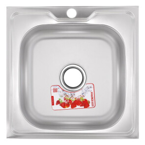 Кухонна мийка накладна ZERIX Z5050-04-160E (satin) (ZX1608) №1