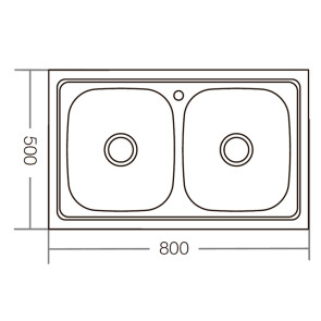 Мойка кухонная ZERIX Z8050D-08-180E (satin) (ZM0569) №4