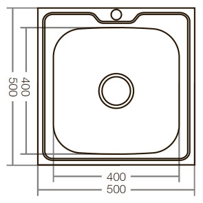 Кухонна мийка накладна ZERIX Z5050-04-160E (satin) (ZX1608) №3