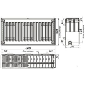 Радиатор стальной панельный KALDE 33 сторона 500x600 №2