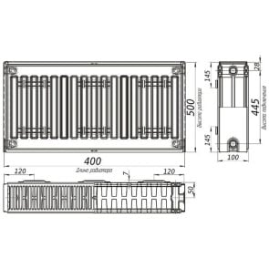 Радиатор стальной панельный KALDE 22 сторона 500x400 №6