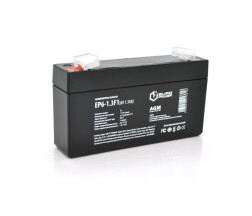 Акумуляторна батарея EUROPOWER AGM EP6-1.3F1 6 V 1.3 Ah ( 95 x 25 x 50 (55) ) Black Q40