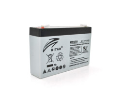 Аккумуляторная батарея AGM RITAR RT670, Black Case, 6V 7.0Ah ( 151х34х94 (100) ) Q20