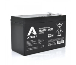 Акумуляторна AZBIST Super AGM ASAGM-1290F2, Black Case, 12V 9.0Ah (151 х 65 х 94 (100) ) Q10/420