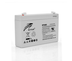 Аккумуляторная батарея AGM RITAR RT680, Black Case, 6V 8Ah ( 151х34х94 (100) ) Q10