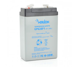 Аккумуляторная батарея MERLION AGM GP628F1 6 V 2,8Ah ( 67 x 35 x 100 (105) ) Q20