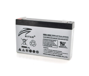 Аккумуляторная батарея AGM RITAR HR6-36W, Gray Case, 6V 9.0Ah ( 151 х 34 х 94 (100 ) 1.35kg Q10 №1