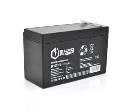 Акумуляторна батарея EUROPOWER AGM EP12-7.2F2 12 V 7,2 Ah ( 150 x 65 x 95 (100) ) Black Q10