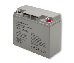 Акумуляторна батарея AGM Qoltec QLT1220B, Grey Case, 12V 20.0Ah ( 181 х 77 х 167 ) Q2