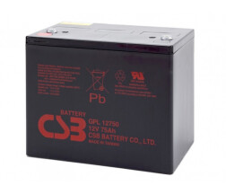 Аккумуляторная батарея CSB GPL12750, 12V 75Ah (261х168х215мм)
