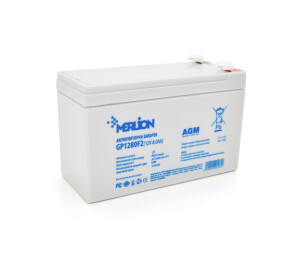 Акумуляторна батарея MERLION AGM GP1280F2 12 V 8,0 Ah ( 150 x 65 x 95 (100) ) White Q10/420 №1