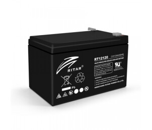 Акумуляторна батарея AGM RITAR RT12120B, Black Case, 12V 12.0Ah (151х98х 95 (101) ) Q4 №1