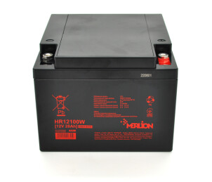 Аккумуляторная батарея MERLION HR12100W, 12V 28Ah Black ( 166 х 175 х 125 (125) ) №1