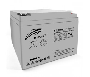Аккумуляторная батарея AGM RITAR RT12280, Gray Case, 12V 28Ah ( 166 х178 х125 ) Q2 №1
