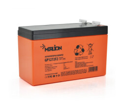 Аккумуляторная батарея MERLION AGM GP1272F2 PREMIUM 12 V 7,2 Ah ( 150 x 65 x 95 (100) ) Orange Q10/420