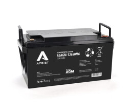 Акумулятор AZBIST Super AGM ASAGM-12650M6, Black Case, 12V 65.0Ah ( 348 х 168 х 178 ) Q1/48