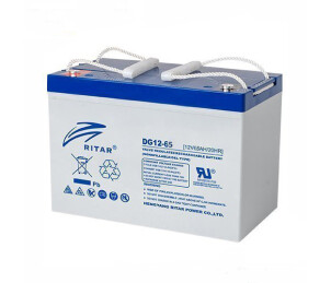 Аккумуляторная батарея GEL RITAR DG12-65, Gray Case, 12V 65Ah ( 350 х 167 х 182 ) Q1/48 №1