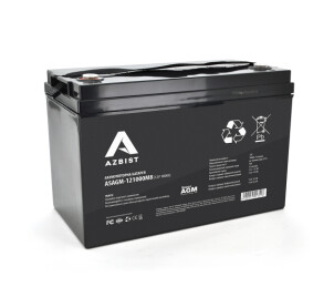 Акумулятор AZBIST Super AGM ASAGM-121000M8, Black Case, 12V 100.0Ah ( 329 x 172 x 215 ) Q1/36 №1