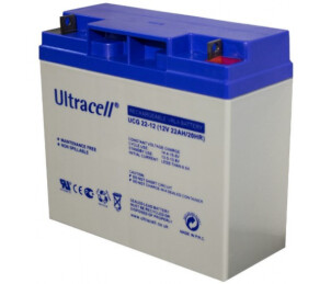 Аккумуляторная батарея Ultracell UCG22-12 GEL 12V 22 Ah (182x 77 x 168) White Q1/230 №1