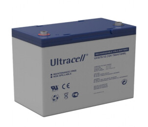 Аккумуляторная батарея Ultracell UCG75-12 GEL 12V 75 Ah (259 x 168 x 214) White Q1/67 №1