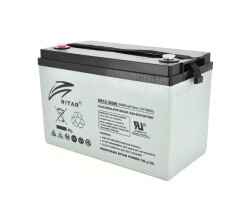 Аккумуляторная батарея AGM RITAR HR12380W, Gray Case, 12V 100.0Ah ( 328 х 172 х 215 (220 )) 30.50kg Q1/36
