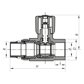 Кран радиаторный 25x3/4 прямой с прокладкой "антипротечка" PPR KOER K0164.PRO (KP0211) №2