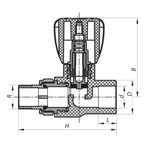 Вентиль радиаторный прямой PPR 20x1/2 (KOER K0165.PRO) (KP0213) №2