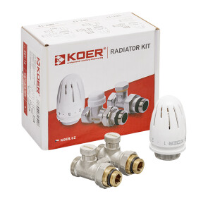 Комплект для нижней подкл. радиатора KOER SET-22 - 1/2"x3/4" (прямой) с термоголовкой ЗЗ (KR3174) №5