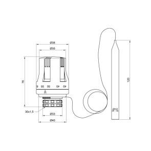 Термоголовка М30*1,5 SD SD355 Plus №2