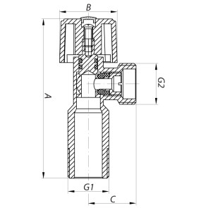 Кран для підключення сантехприладів KOER 1/2x3/4 (KR.511) №2