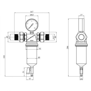 Фільтр самоочисний Karro Super 1" KR-88043 в коробці №2