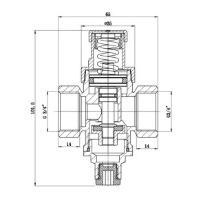 Редуктор тиску посилен.PN16 нікел. 3/4"вв SF241W20 SD Forte №2