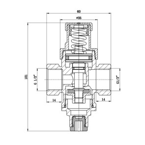 Редуктор давления усилен. PN16 никел. 1/2"вв SF241W15 SD Forte №2