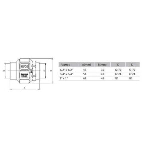 Клапан обратного хода ARCO 3/4″ RET02 №2