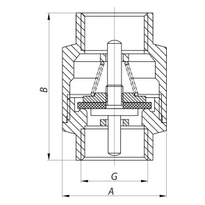 Клапан зворотний KOER (нікельований) 1/2" (KOER KR.172.N) (KR2780) №2