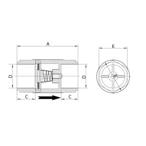 Клапан обратный KOER K0252.PRO - 25 PPR (KP2611) №2