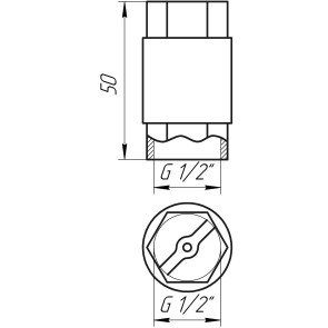 Клапан зворотного ходу води Q PROFESSIONAL 1/2″ QP100 №4